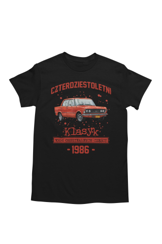 Koszulka prezent na 40 urodziny 1986 Klasyk PRL Fiat 125p torba gratis   5