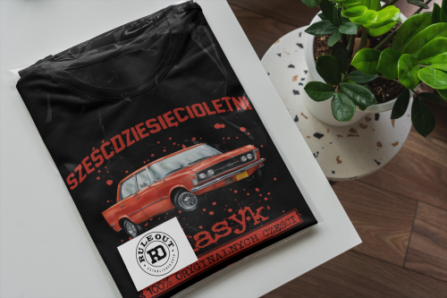 Koszulka prezent na 60 urodziny 1966 Klasyk PRL Fiat 125p torba gratis   6