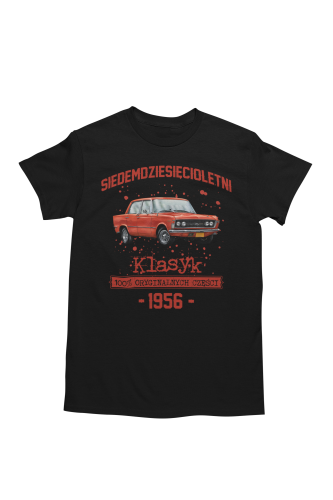 Koszulka prezent na 70 urodziny 1956 Klasyk PRL Fiat 125p torba gratis   5