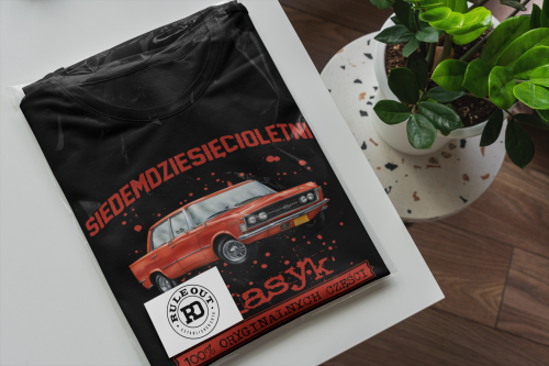 Koszulka prezent na 70 urodziny 1956 Klasyk PRL Fiat 125p torba gratis   6
