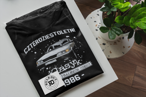 Koszulka prezent na 40 urodziny 1986 Klasyk PRL FSO Polonez torba graits 6