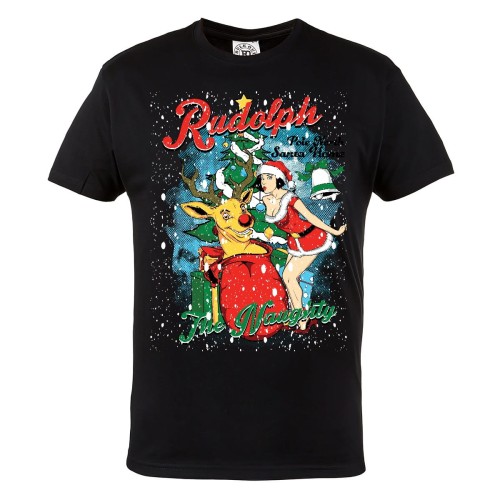 KOSZULKA ŚWIĄTECZNA MĘSKA SANTA RUDOLPH THE NAUGHTY 1