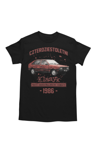 Koszulka prezent na 40 urodziny 1986 Klasyk PRL FSO Polonez torba graits 5