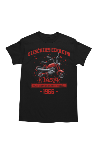 Koszulka prezent na 60 urodziny 1966 Klasyk PRL Motorynka torba gratis    5