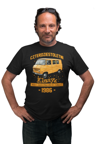 Koszulka prezent na 40 urodziny 1986 Klasyk PRL Żuk torba graits  2