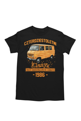 Koszulka prezent na 40 urodziny 1986 Klasyk PRL Żuk torba graits  5
