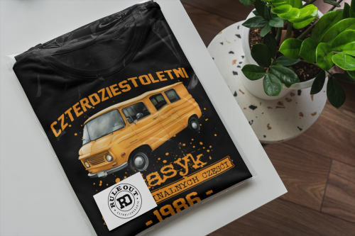 Koszulka prezent na 40 urodziny 1986 Klasyk PRL Żuk torba graits  6