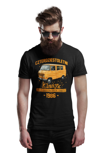 Koszulka prezent na 40 urodziny 1986 Klasyk PRL Żuk torba graits  4