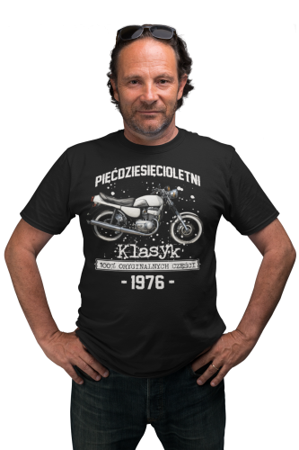 Koszulka prezent na 50 urodziny 1976 Klasyk PRL Jawa 350 torba gratis   2