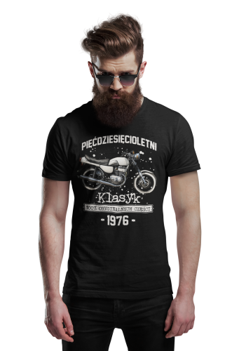 Koszulka prezent na 50 urodziny 1976 Klasyk PRL Jawa 350 torba gratis   4