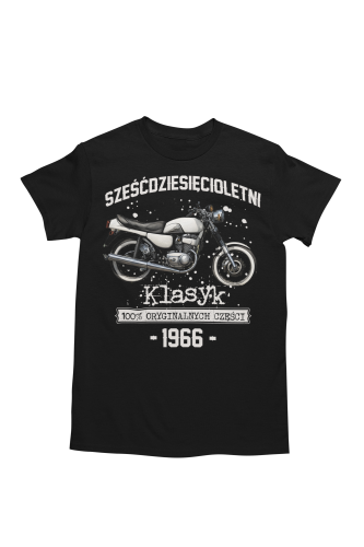 Koszulka prezent na 60 urodziny 1966 Klasyk PRL Jawa 350 torba gratis  5