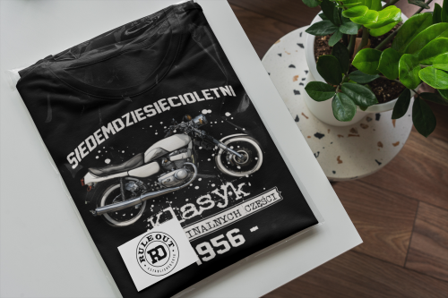 Koszulka prezent na 70 urodziny 1956 Klasyk PRL Jawa 350 torba gratis  6