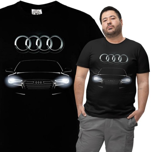 KOSZULKA MĘSKA AUDI ŚWIATŁA ZDERZAK 
