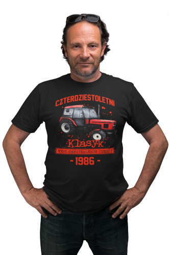 Koszulka prezent na 40 urodziny 1986 Klasyk PRL Zetor 7211 torba graits    2