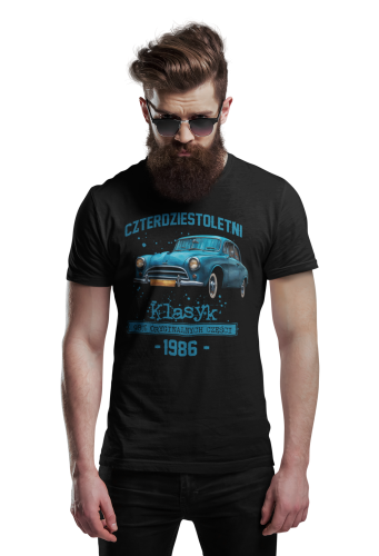 Koszulka prezent na 40 urodziny 1986 Klasyk PRL FSO Syrena torba graits   3