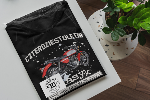 Koszulka prezent na 40 urodziny 1986 Klasyk PRL Jawa 350 torba graits   6