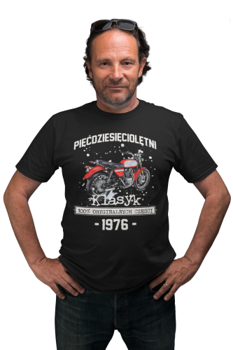 Koszulka prezent na 50 urodziny 1976 Klasyk PRL  Jawa 350 torba gratis    2