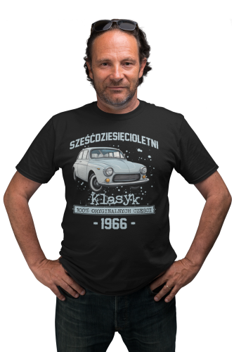 Koszulka prezent na 60 urodziny 1966 Klasyk PRL  FSO Syrena torba gratis   2