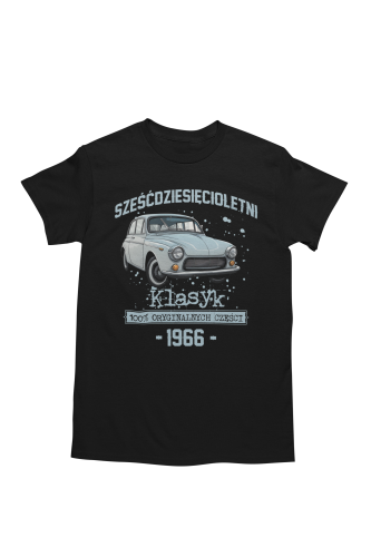 Koszulka prezent na 60 urodziny 1966 Klasyk PRL  FSO Syrena torba gratis   5