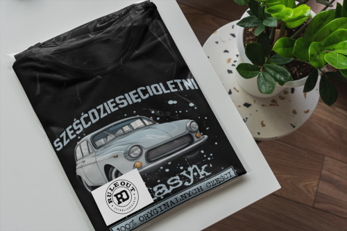 Koszulka prezent na 60 urodziny 1966 Klasyk PRL  FSO Syrena torba gratis   6