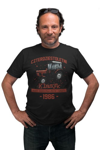Koszulka prezent na 40 urodziny 1986 Klasyk PRL Zetor 7211  torba graits  2
