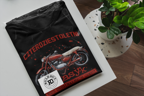 Koszulka prezent na 40 urodziny 1986 Klasyk PRL Jawa 350 torba graits   6