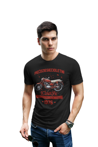 Koszulka prezent na 50 urodziny 1976 Klasyk PRL Jawa 350 torba gratis   4