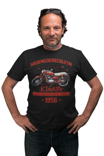 Koszulka prezent na 70 urodziny 1956 Klasyk PRL Jawa 350 torba gratis  2