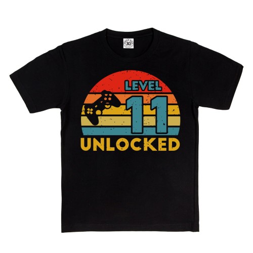 DZIECIĘCA KOSZULKA PREZENT NA 11 URODZINY LEVEL 11 UNLOCKED UR27 