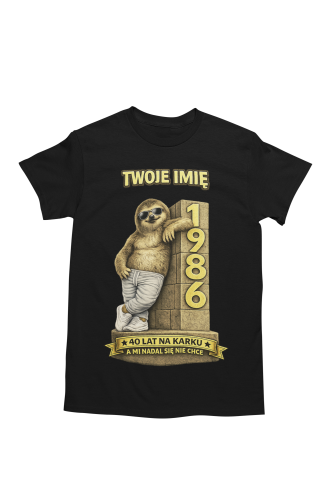 Męska Koszulka prezent na 40 Urodziny Dla Lenia Personalizowana Twoje Imię torba gratis 5