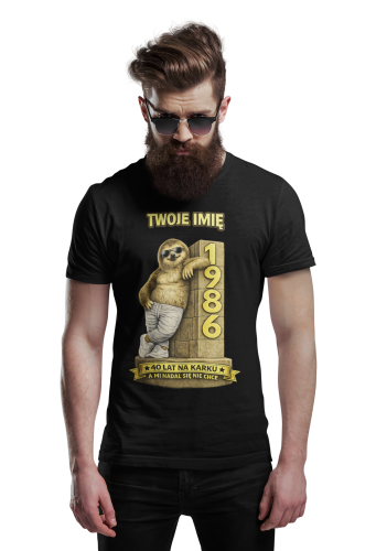 Męska Koszulka prezent na 40 Urodziny Dla Lenia Personalizowana Twoje Imię torba gratis 4