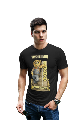 Męska Koszulka prezent na 40 Urodziny Dla Rolnika Personalizowana Twoje Imię torba gratis 2