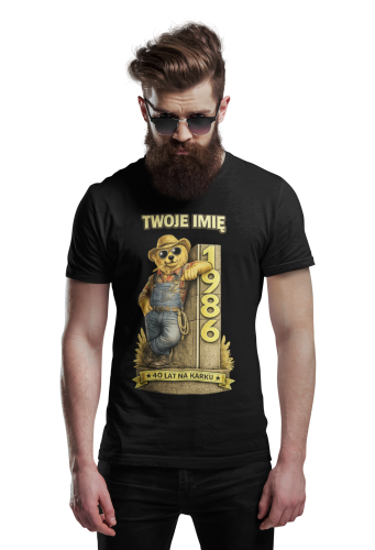 Męska Koszulka prezent na 40 Urodziny Dla Rolnika Personalizowana Twoje Imię torba gratis 3