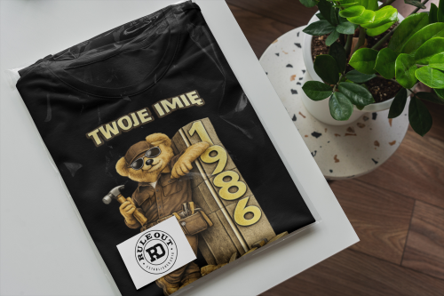 Męska Koszulka prezent na 40 Urodziny Dla Stolarza Personalizowana Twoje Imię torba gratis 6