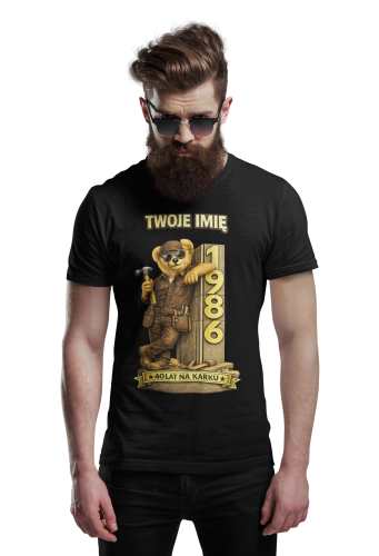 Męska Koszulka prezent na 40 Urodziny Dla Stolarza Personalizowana Twoje Imię torba gratis 4