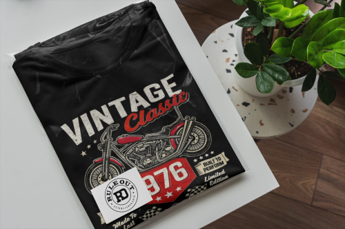 Koszulka męska 1976 Vintage Classic motocykl prezent na 50 urodziny torba gratis 6