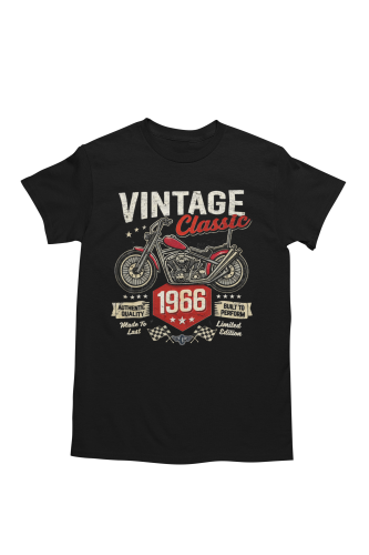Koszulka męska 1966 Vintage Classic motocykl prezent na 60 urodziny torba gratis 5