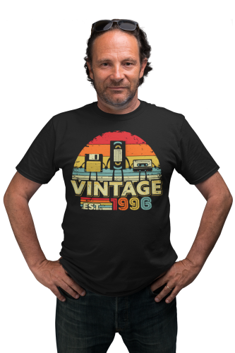 Koszulka męska Vintage 1996 prezent na 30 urodziny retro lata 90 torba gratis  4