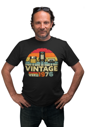 Koszulka męska Vintage 1976 prezent na 50 urodziny retro lata 80 torba gratis 4