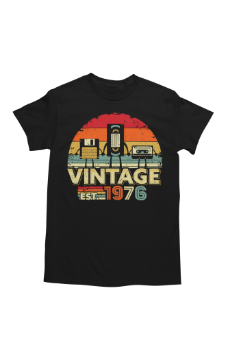 Koszulka męska Vintage 1976 prezent na 50 urodziny retro lata 80 torba gratis 5