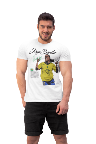 Męska Koszulka Piłkarska Ronaldinho 10 Prezent dla Kibica 2