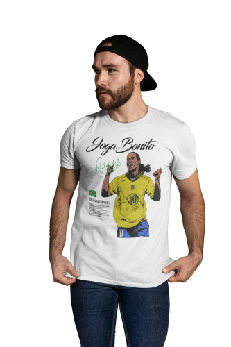 Męska Koszulka Piłkarska Ronaldinho 10 Prezent dla Kibica 3