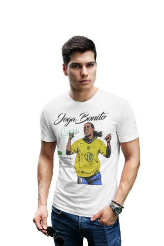 Męska Koszulka Piłkarska Ronaldinho 10 Prezent dla Kibica 4