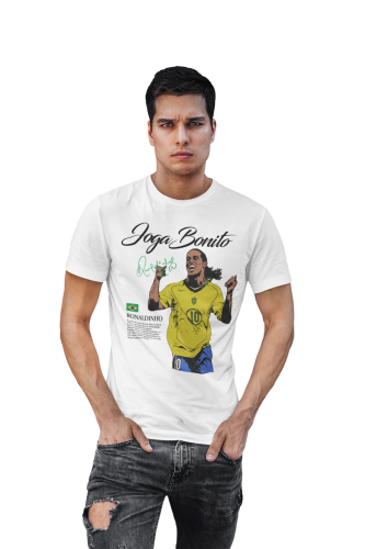 Męska Koszulka Piłkarska Ronaldinho 10 Prezent dla Kibica 5