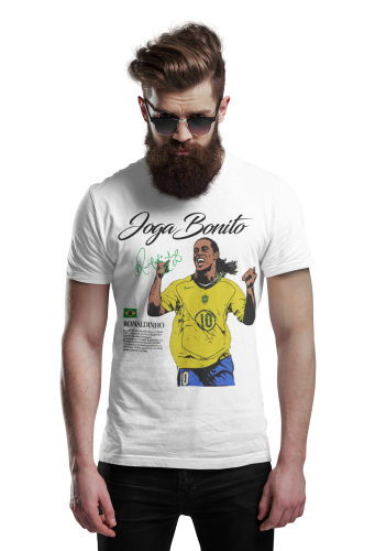 Męska Koszulka Piłkarska Ronaldinho 10 Prezent dla Kibica 6