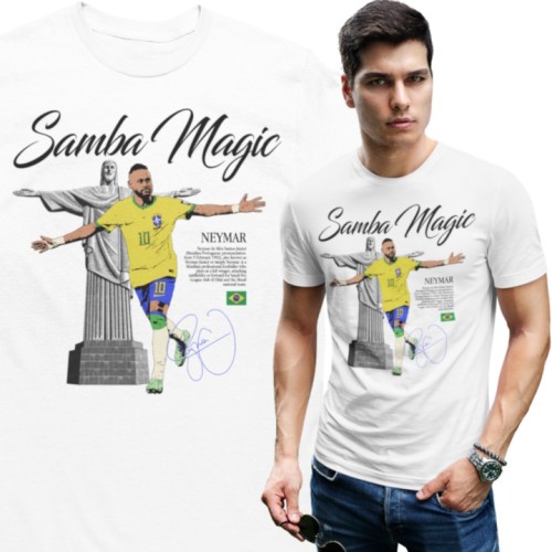 Męska Koszulka Piłkarska Neymar 10 Prezent dla Kibica