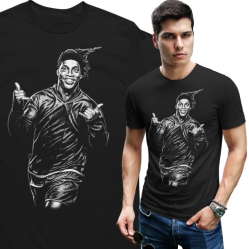 Męska Koszulka Piłkarska Ronaldinho Prezent dla Kibica 1