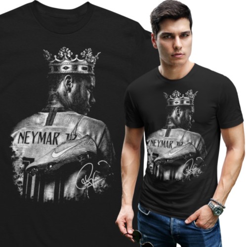 Męska Koszulka Piłkarska Neymar Prezent dla Kibica