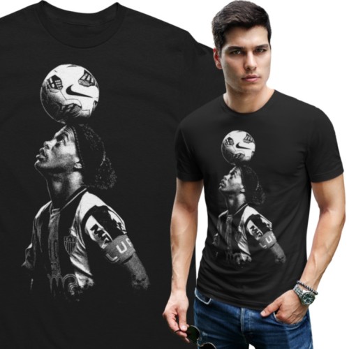 Męska Koszulka Piłkarska Ronaldinho Prezent dla Kibica 1