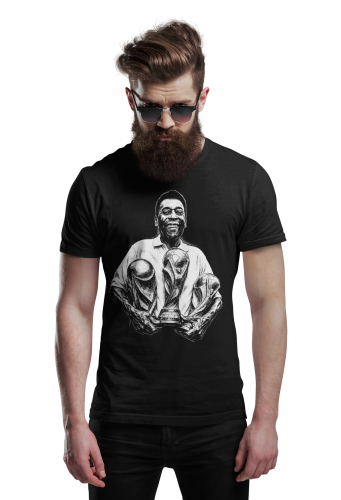 Męska Koszulka Piłkarska Pelé Prezent dla Kibica 6